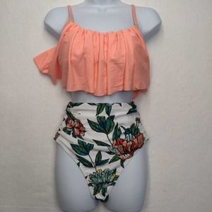 Cupshe Swimsuit 2-piece Bikini Bathing Suit Swimwear Womens Large NWT